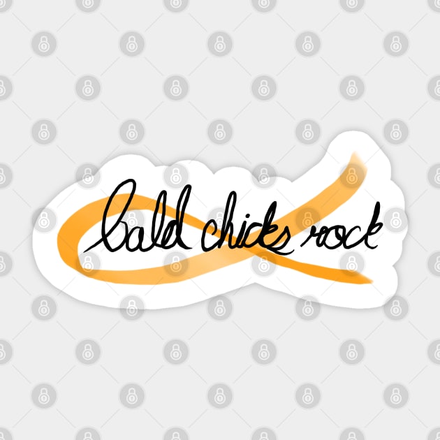 Bald Chicks Rock Sticker by Thomalex247